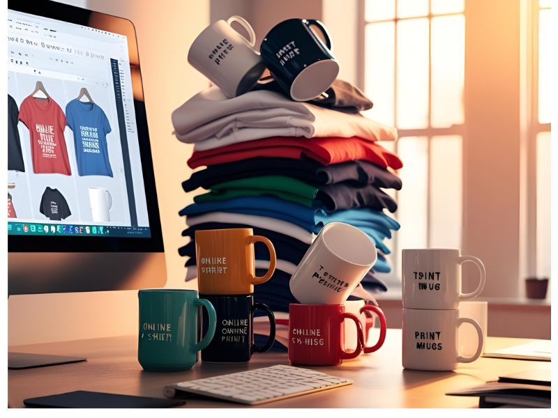 Online t-shirt and mugs printing